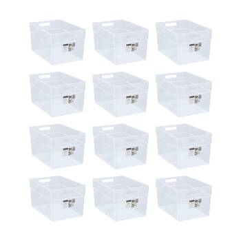 12PK Boxsweden Nova Home/Office Plastic Storage Container 27L 45x30.5x25cm