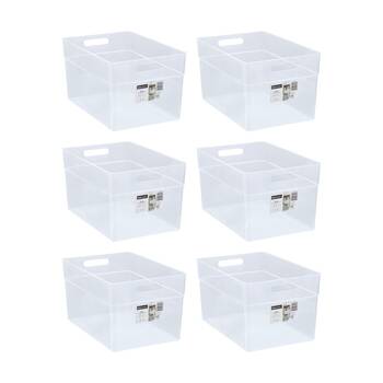 6PK Boxsweden Nova Home/Office Plastic Storage Container 27L 45x30.5x25cm