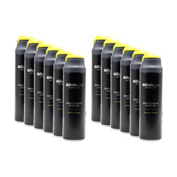 12PK Gillette Labs Skin Care Men's Cooling Rapid Foaming Shave Gel 198ml