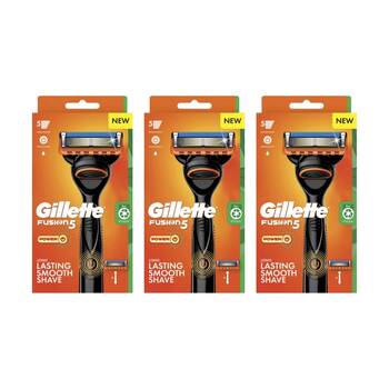 3PK Gillette Men's Fusion5 Power Razor For Close Precision Shave
