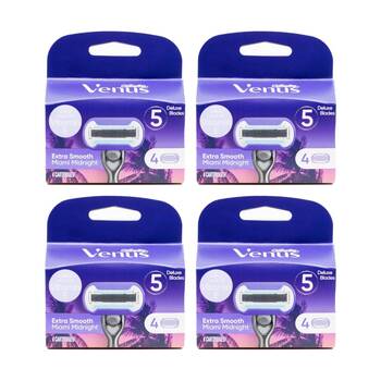 4x 4pc Gillette Razor Cartridges Venus Extra Smooth Miami Midnight Blades