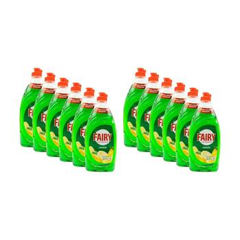 12PK Fairy Ultra Concentrate Dishwashing Liquid Bottle 495ml Original Lemon