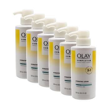 6PK Olay 3-in1 Nourishing Renewing & Strengthening Hydrating Skin Lotion 300mL