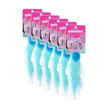 6PK Paws And Claws Pounce Plush Magic Pet Cat Toy Soft Cuddly 15x5x5cm