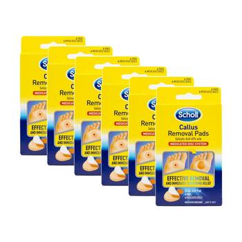 6x 4pc Scholl Callus Removal Pads Medicated Disc System Extra Soft