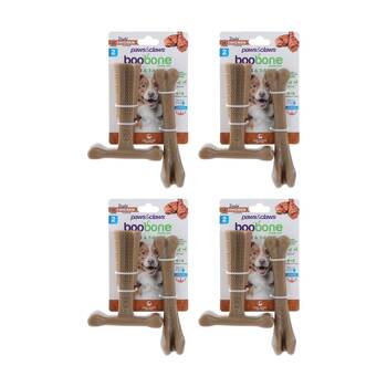 4x 2pc Paws And Claws Pet Dog Cat Boobone Bone T Chew Toys Assorted