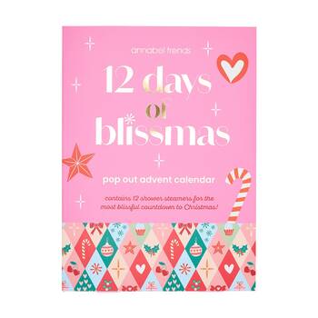 12pc Annabel Trends 12 Days Festive Advent Calendar Shower Steamers Pink