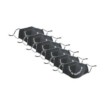 6PK Annabel Trends Mask Up Reusable Face W/ Adjustable Ear Straps Black