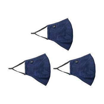 3PK Annabel Trends Reusable Face Mask W/ Adjustable Ear Straps Navy Blue