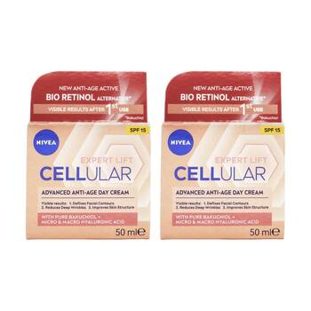 2PK Nivea Day Cream Advanced Anti Age Expert Lift Cellular Pure Bakuchiol 50ml