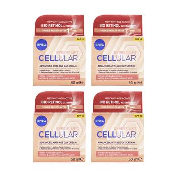 4PK Nivea Day Cream Advanced Anti Age Expert Lift Cellular Pure Bakuchiol 50ml