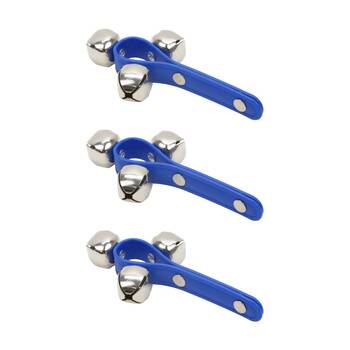 3PK Vivaio 3 Bells On Handle Musical Percussion Instrument Classroom 3y+