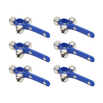 6PK Vivaio 3 Bells On Handle Musical Percussion Instrument Classroom 3y+