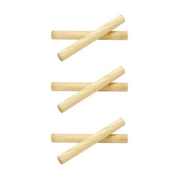 3PK Vivaio Claves 1 Pair Wooden Percussion Instrument Music Kids Toy 20cm 3y+