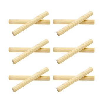 6PK Vivaio Claves 1 Pair Wooden Percussion Instrument Music Kids Toy 20cm 3y+