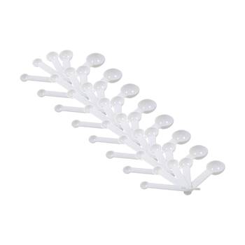 8x 5pc Educationall Measuring Spoon Plastic Metric Marked Spoons Kids White