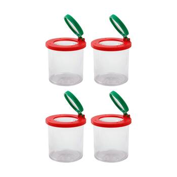 4PK Vivaio Insect Box Bug Viewer W/ Dual 2x And 3.5x Magnifying Lids 3y+
