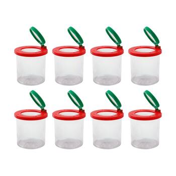 8PK Vivaio Insect Box Bug Viewer W/ Dual 2x And 3.5x Magnifying Lids 3y+