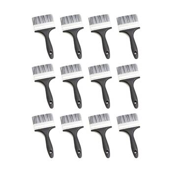 12PK Tacco Paint Brush Wide 50mm 22cm Kids Classroom Art Supplies 3y+ Black