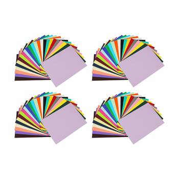 4x 100pc Tacco Coloured Cardboard A4 220gsm Sheets 3y+ Multicolour