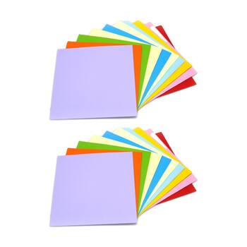2x 360pc Tacco Matte Paper Squares 254cm 10 Different Colours Sheets 3y+