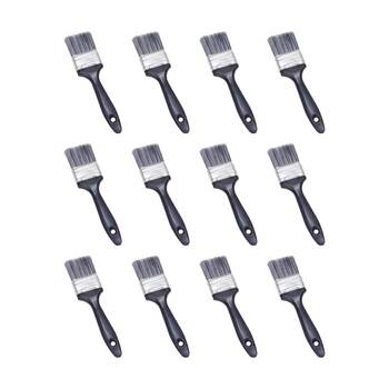 12PK Tacco Paint Brush 25mm Wide 20cm Kids Classroom Art Supplies 3y+ Black