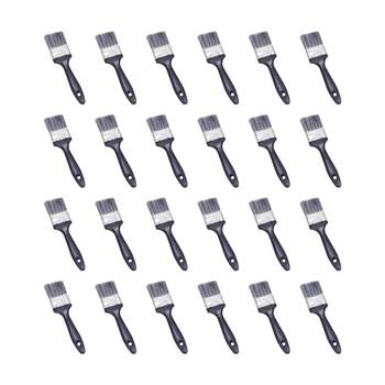 24PK Tacco Paint Brush 25mm Wide 20cm Kids Classroom Art Supplies 3y+ Black