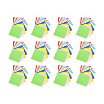 12x 72pc Tacco Origami Paper Squares Colourful Craft Sheets 15cm Multicolour