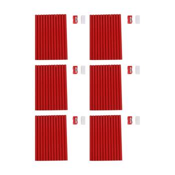 6x 12pc Tacco Jumbo Learner Pencil HB W/ Sharpener Classroom Equipment 3Y+ Red