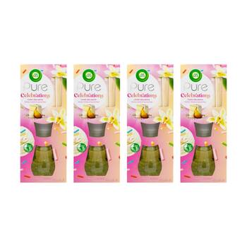 4PK Air Wick Reed Diffuser Celebrations Cake Delight Fragrance 30ml