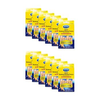 12x 8pc Scholl Corn Removal Plasters Medicated Disc System Washproof