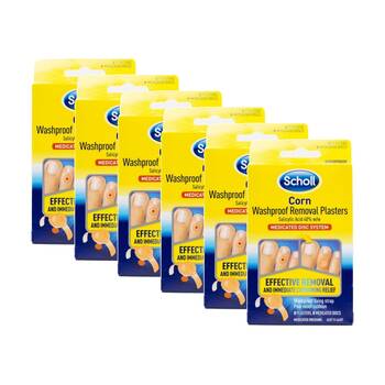 6x 8pc Scholl Corn Removal Plasters Medicated Disc System Washproof