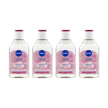 4PK Nivea Dry Skin Caring Make Up Remover Micellar Water Bottle 400ml