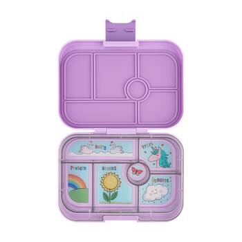Yumbox Kids Original 6 Compartment Leakproof?Lunch Box Unicorn Lavande Purple