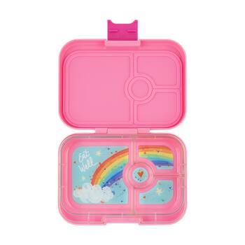 Yumbox Kids Panino 4 Compartment Lunch Box Rainbow Power Pink
