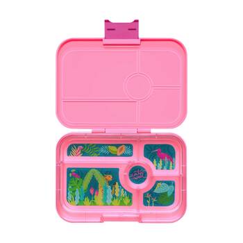 Yumbox Kids Tapas 5 Compartment Leakproof Lunch Box Jungle Capri Pink