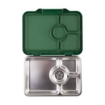Yumbox Kids Pret Stainless Steel 4 Compartment Bento Box Dublin Green