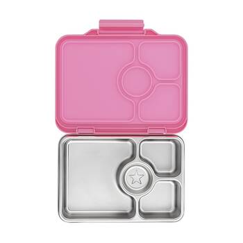 Yumbox Kids Pret Stainless Steel 4 Compartment Bento Box Versailles Pink