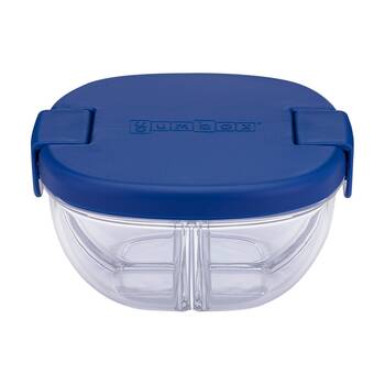 Yumbox Kids 3 Compartment?Leakproof?Snack Bowl Container Navy Blue 384ml