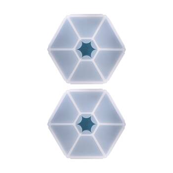 2PK Melii Kids 6 Compartment Hexagon Snackle Lunch Box Container Blue 798ml