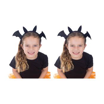 2PK Rubies Bat Sparkle Headband Child Costume Dress Up Party Accessory