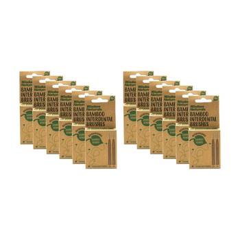 12x 10pc Wisdom Bamboo Interdental Brushes Teeth Cleaning Small/Medium