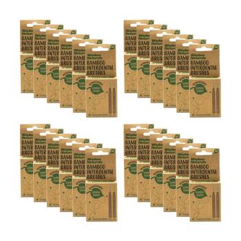 24x 10pc Wisdom Bamboo Interdental Brushes Teeth Cleaning Small/Medium