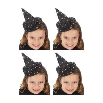 4PK Rubies Witch Black & Gold Star Headband Child Costume Accessory
