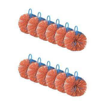 12PK Vivaio Happy Soft Sensory Ball Tactile Stress Relief 3y+ Orange/Blue