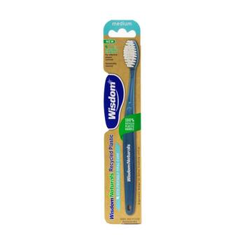Wisdom Naturals Ergonomic Grip Toothbrush Medium Bristle Blue