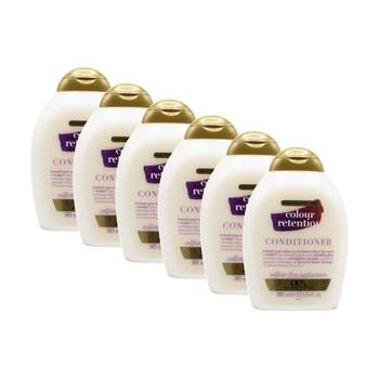 6PK OGX Hair Care Colour Retention Sulfate Free Conditioner Bottle 385ml