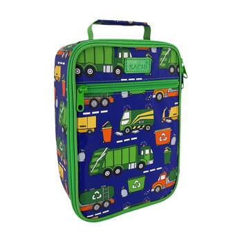 Sachi Junior Insulated School Food Lunch Bag Garbage Trucks 21x11x28cm