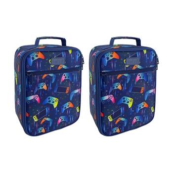 2PK Sachi Junior Insulated School Food Lunch Bag Gamer 21x11x28cm