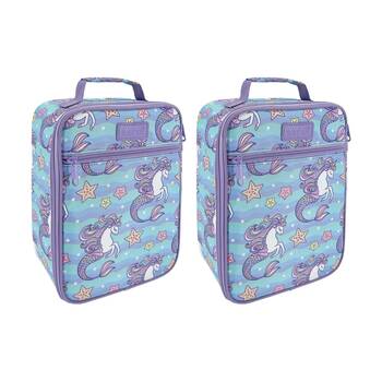 2PK Sachi Junior Insulated School Food Lunch Bag Mermaid Unicorn 21x11x28cm